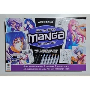 *NIB* How to Draw Manga ARTMAKER Ultimate Kit Instructions MANGA Pens Sketchbook